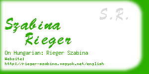 szabina rieger business card